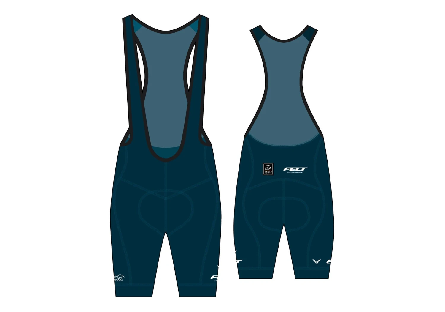 Felt Bicycles Felt - Eliel Laguna Seca Bib Shorts Navy - Women's 3 Felt Bicycles Felt - Eliel Laguna Seca Bib Shorts Navy - Women's